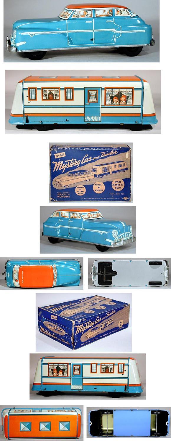 1953 Wolverine, Mystery Car and Trailer in Original Box